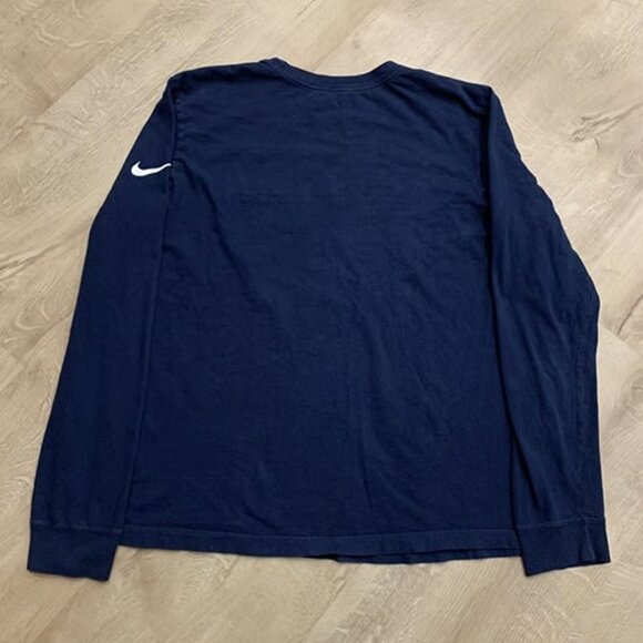 Nike NFL New England Patriots Long Sleeve T-Shirt Men's Medium M Navy Blue Tee - Picture 4 of 4
